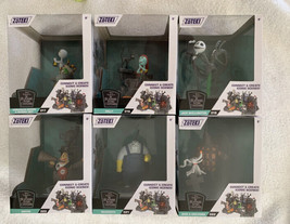 Rare Zoteki NIGHTMARE BEFORE CHRISTMAS Figures SET Of 6 Mint Connect The... - £112.17 GBP