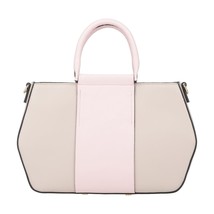 Asia Bellucci Italian Made Beige and Pink Genuine Leather Small Tote Han... - $4,146.14 MXN