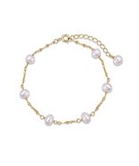 Elegant Fine Jewelry: Freshwater Pearl Bracelet in 925 Sterling Silver, ... - $33.00