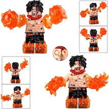 2Pcs Anime Character Portgas D Ace Minifigures Fire Fist Ace Assembly Mi... - $15.89