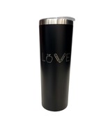 LOVE Word Teaching Theme with Apple and Pencil Black 20oz Skinny Tumbler... - $373.45 MXN