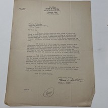 vintage Letter Smith &amp; Vidrine Law Firm Beaumont TX 1929 Chas D smith Po... - $755.85 MXN