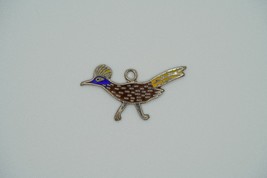 Vintage Enamel Road Runner Charm 2.6cm - $7.92
