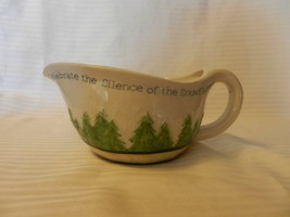 Celebrate The Silence Of The Snowflakes Ceramic Gravy Boat Russ Berrie - $30.00