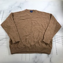 Pendleton Sweater Mens 2XL Heather Brown Flakes Shetland Wool High Neck - £29.60 GBP