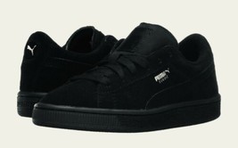 New KID&#39;S 13C Puma Suede PS Classic PRE School Black Puma Silver 360757 52 - $39.27