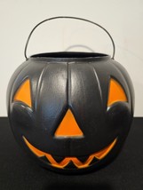 General Foam Plastics Black Jack-O-Lantern Blow Mold Halloween Candy Buc... - $14.50