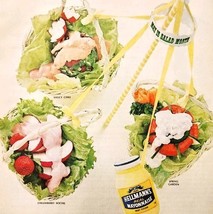 1966 Hellmanns Real Mayonnaise Salad Month Recipe Advertisement Condimen... - $24.99