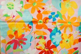 Sewing Cotton Quilting Fabric Spring Fling Alexander Henry Pink Flowers ... - $10.88