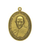 Phra Lp Ruay Famous Monk​ Thai Amulet Magic Talisman Vintage Brass Gold ... - £11.04 GBP