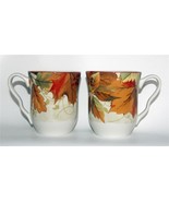 2 222 Fifth Thanksgiving Fall HARVEST FESTIVAL Scalloped Handle Porcelai... - $45.26 CAD