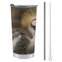 Mondxflaur Funny Bird Steel Thermal Mug Thermos with Straw for Coffee - $20.98