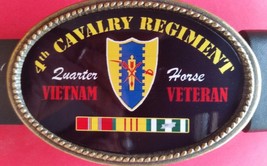 Vietnam Veteran  4th CAVALRY REGIMENT Epoxy Belt Buckle - NEW! - £13.20 GBP