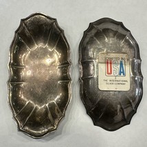 2 Vintage International Silver Candy Trinket Dish Small Tray Antique Tea... - £18.31 GBP