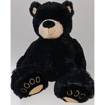 Hugfun Big Black Brown Teddy Bear Plush 15&quot; Sitting Grizzly Stuffed Animal Toy - £31.11 GBP