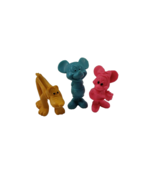 Walt Disney Pluto Mickey &amp; Minnie Mouse Rubber Figurine Toy 2.5&quot; Vintage  - $14.80