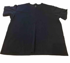 Lands End Men Super-T Shirt 2 XL Short Sleeve Crew Neck Cotton Navy Black - £7.90 GBP