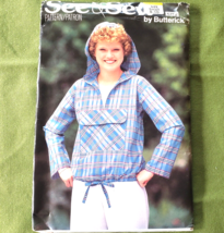 See &amp; Sew Butterick 5752 Misses Hooded Top Jacket Shirt Uncut Sizes 8-10 - £3.94 GBP