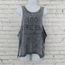 Vintage Havana Womens Shirt Small Gray Acid Wash 100 Percent Good Vibes Tank Top - £14.10 GBP