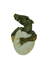 Dragon Figurine Egg Clare Craft clarecraft pottery Suffolk England lizard vtg UK - £31.60 GBP
