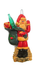 Coca-Cola Vintage Santa with his sack Ornament with resin Coke bottle - £9.79 GBP