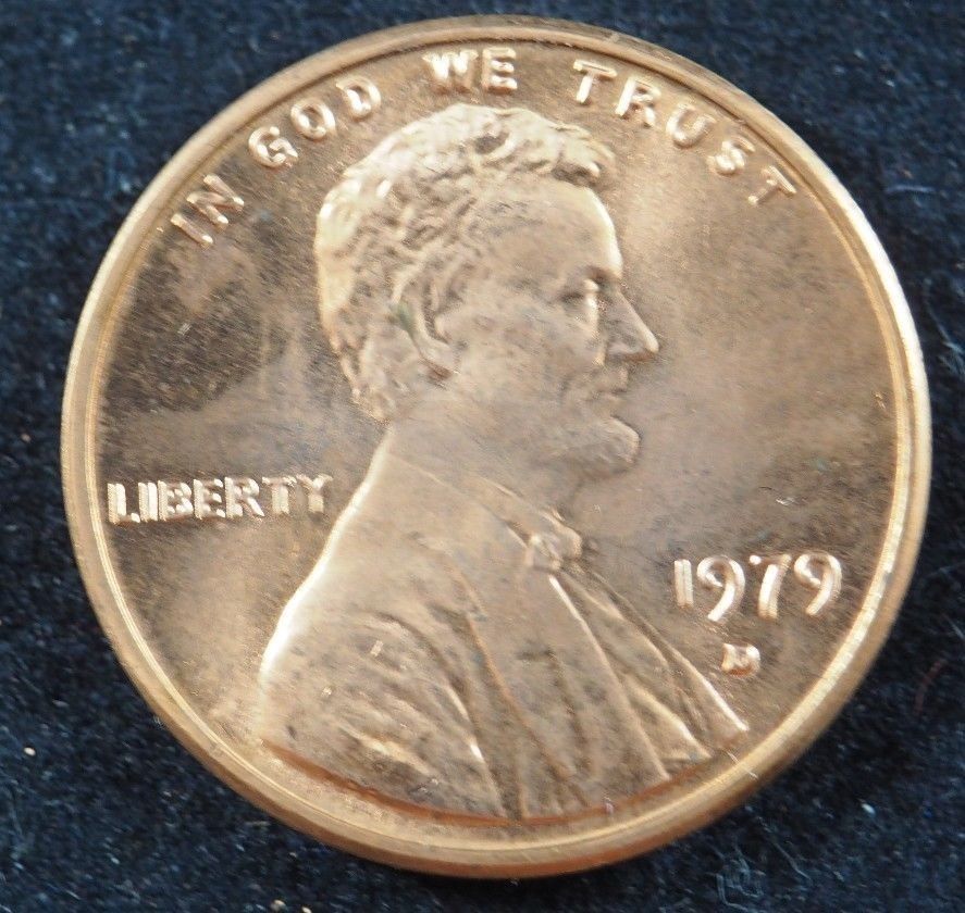 1979 D Lincoln Memorial Cent Penny (BU) Brilliant Uncirculated US Coin - $2.95