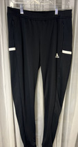 Womens Adidas Aeroready Track Pant Small Black Athletic ClimaCool Tapered Zip - £13.13 GBP