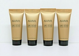 Lot of 4 AHAVA 24K Gold Mineral Mud Mask (15ml/0.51 oz each) Sealed - £11.93 GBP