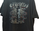 Kerusso Crucified Men&#39;s XXL t-shirt Luke 23:34 Jesus on cross front back... - $14.84