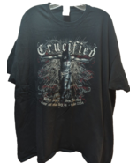 Kerusso Crucified Men&#39;s XXL t-shirt Luke 23:34 Jesus on cross front back... - £11.65 GBP