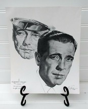 Vintage 1962 Volpe Charcoal Sketch Print - 1951 Humphrey Bogart African Queen - £3.97 GBP
