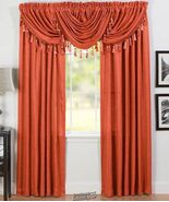 Morgan Rod Pocket Panels Rust 54"W X 84"L Curtain - $18.99