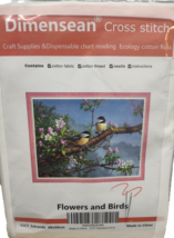 Dimensean  Cross Stitch Kit  YA13 Flowers And Birds (Chickadees) - £11.97 GBP