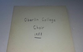 Oberlin College Choir~Selections from the 1957 Concert Tour Vinyl Record - £1,098.90 GBP
