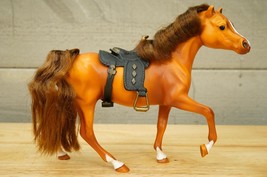 Empire Industries 1992 Grand Champion Horse &amp; Saddle Hard Plastic Toy - $12.86