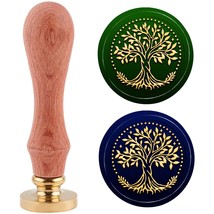 Tree Of Life Wax Sealing Stamp, Vintage Plant Wax Seal Stamp With 30Mm Brass Hea - $14.99