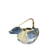 CERAMIC HAND PAINTED WATER SPOUT DUCK, WITH HANDLE - $15.85 CAD