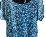 Wrangler Rock 47 Blue Sequined Top Womens Size M With Tags Sparkle Shimm... - $14.69