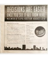 1993 MACWORLD Expo Macintosh Computer Advertisement WTC Bayside Boston D... - $29.99