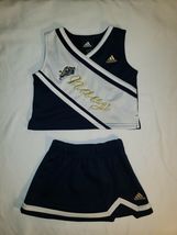 ADIDAS OFFICIAL USN GO NAVY CHEERLEADER CHEER TWO PIECE OUTFIT GIRLS TOD... - $46.97