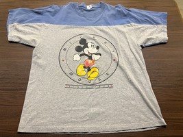 VTG Mickey Mouse Walt Disney Gray/Blue T-Shirt - Velva Sheen - XL - £10.46 GBP