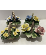 Vintage 4pc Small Italian Capodimonte Flower Centerpieces - $682.11 MXN