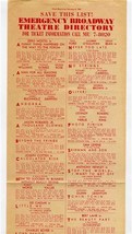  Emergency Broadway Theatre Directory February 1963 - £14.20 GBP