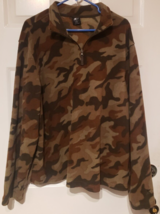 Starter Mens Green Camo Fleece Pullover Jacket Size XL (46-48) Hunting - £16.33 GBP