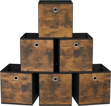 Storage Box, Set of 6 Storage, 33 x 33 x 33 cm, Adjustable, Foldable, RFB133B01 - £79.38 GBP