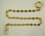 1  POCKET WATCH CHAINS STAINLESS GOLD TONE CLASP  RING CLIP NEW - £12.77 GBP