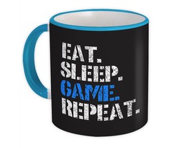 Eat Sleep Game Repeat : Gift Mug Gamer Video Game Player Funny - £12.70 GBP