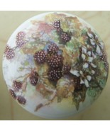 Ceramic Cabinet Knob Black Raspberries #2 Raspberry Fruit - $83.89 MXN