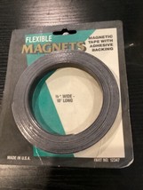 Flexible Magnets Magnetic Tape 1/2&quot; x 10&#39; Long With Adhesive Backing - £10.25 GBP