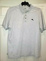 Tommy Bahama Mens Size XL Polo Golf Shirt Beige Short Sleeve Supima Cotton - £18.41 GBP